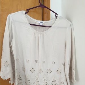 Women’s crop sleeve white shirt